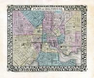 Baltimore - Plan of the City of Washington and Plan of Baltimore Individual Map